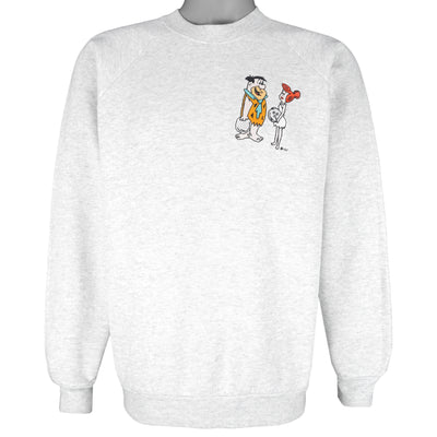 Vintage  - Fred & Wilma Flintstones Embroidered Sweatshirt 1990s Large