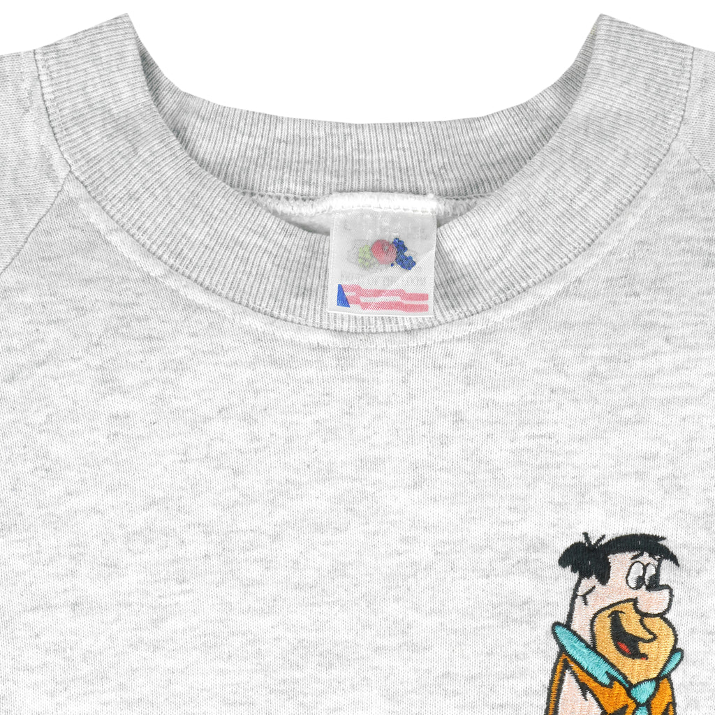 Vintage  - The Flintstones Embroidered Sweatshirt 1990s Large Vintage Retro