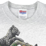 Vintage (Habitat) - Big Cats Crew Neck Sweatshirt 1990s Large Vintage Retro