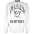 NHL - Anaheim Mighty Ducks Crew Neck Sweatshirt 1990s Large Vintage Retro Hockey