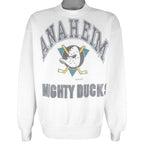 NHL - Anaheim Mighty Ducks Crew Neck Sweatshirt 1990s Large Vintage Retro Hockey