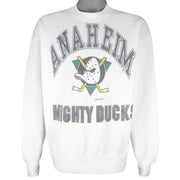 NHL - Anaheim Mighty Ducks Crew Neck Sweatshirt 1990s Large Vintage Retro Hockey