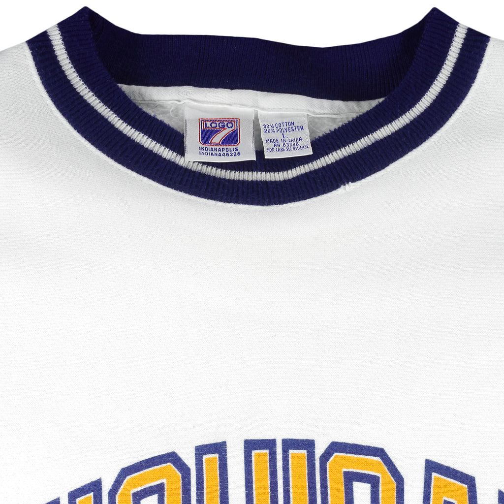 NCAA (Logo 7) - Michigan Wolverines Crew Neck Sweatshirt 1990s X-Large Vintage Retro Football College