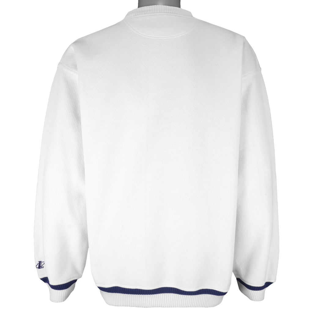 MLB (Logo Athletic) - New York Yankees Embroidered Crew Neck Sweatshirt 1990s Large Vintage Retro Baseball