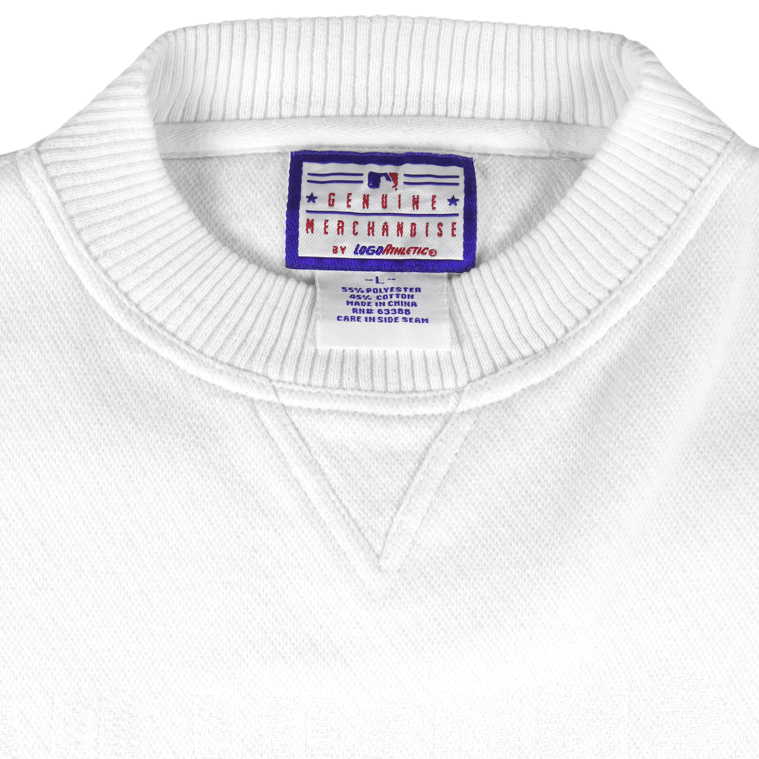 MLB (Logo Athletic) - New York Yankees Embroidered Crew Neck Sweatshirt 1990s Large Vintage Retro Baseball