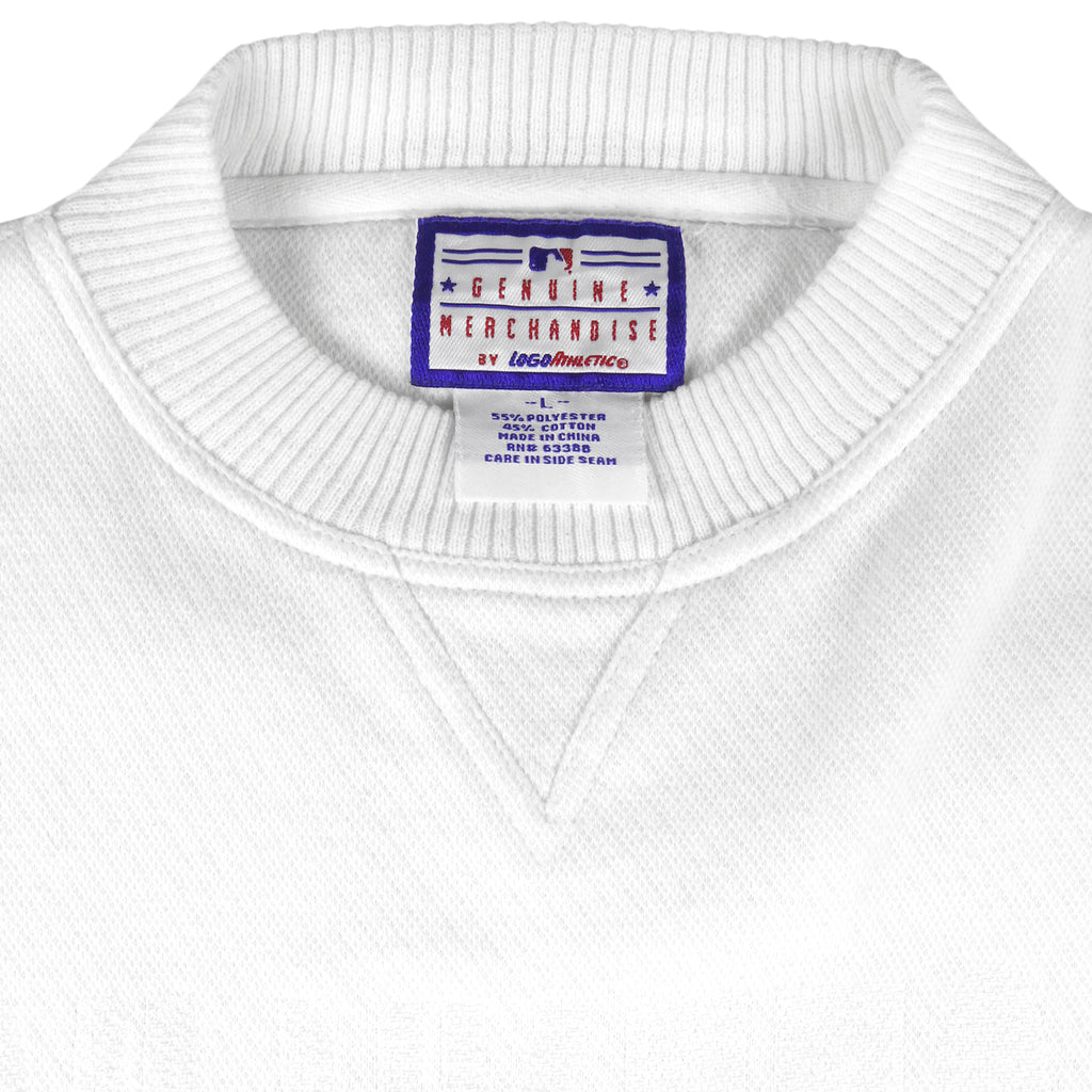MLB (Logo Athletic) - New York Yankees Embroidered Crew Neck Sweatshirt 1990s Large Vintage Retro Baseball
