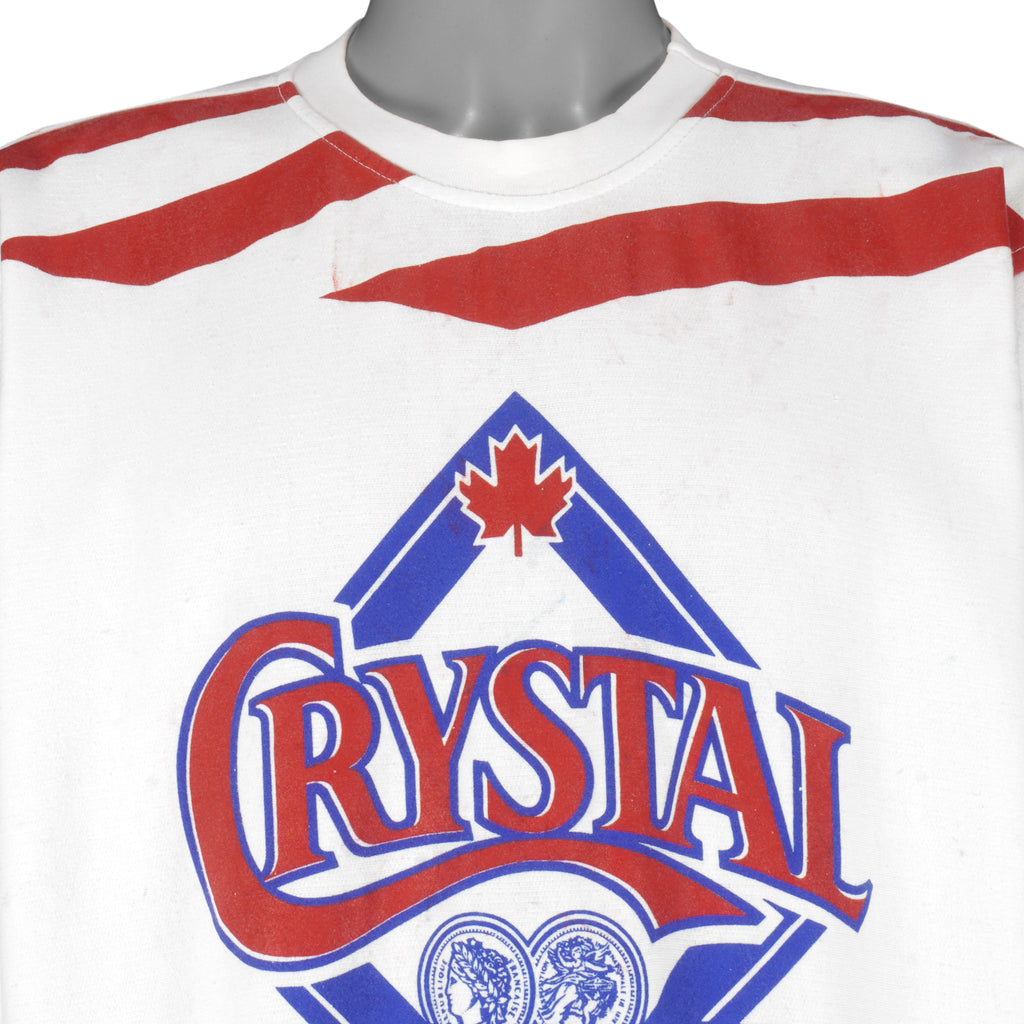 Vintage - Crystal Cool Clear Lager Beer Crew Neck Sweatshirt 1990s X-Large Vintage Retro