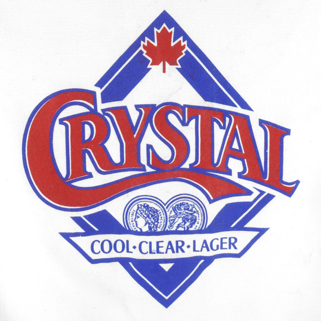 Vintage - Crystal Cool Clear Lager Beer Crew Neck Sweatshirt 1990s X-Large Vintage Retro