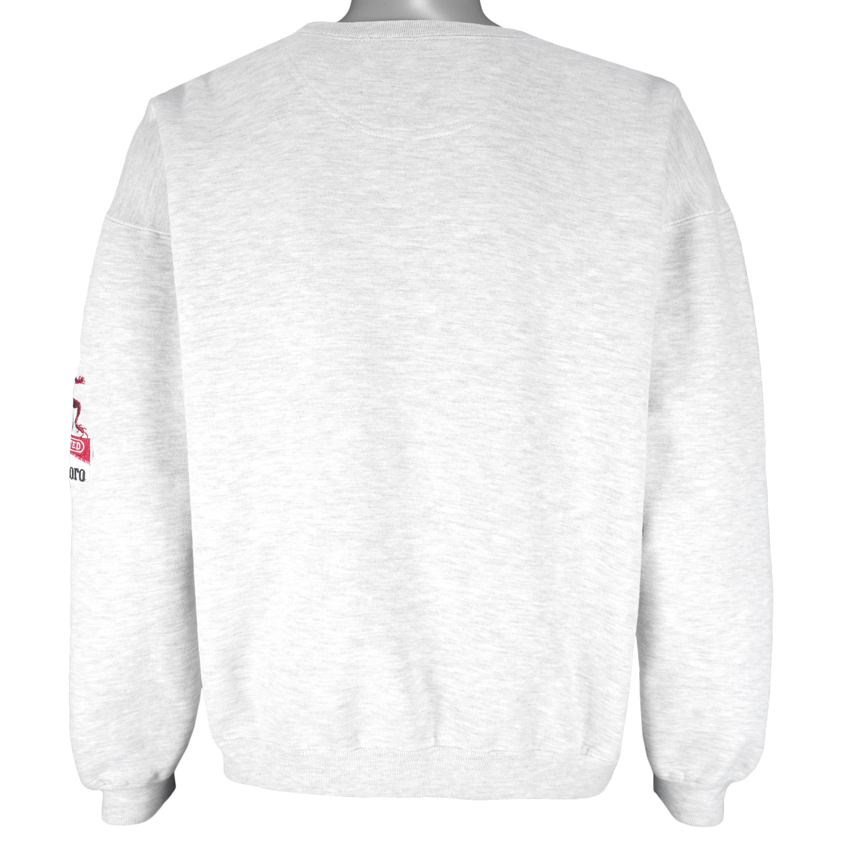 Vintage (Marlboro) - Light Grey Unlimited Gecko Crew Neck 1990s Medium Vintage Retro