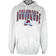 NHL (Logo 7) - Colorado Avalanche Hooded Sweatshirt 1990s X-Large Vintage Retro Hockey