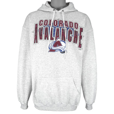 NHL (Logo 7) - Colorado Avalanche Hooded Sweatshirt 1990s X-Large