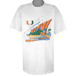 NCAA (Midwest) - Miami University Hurricanes Single Stitch T-Shirt 1991 X-Large