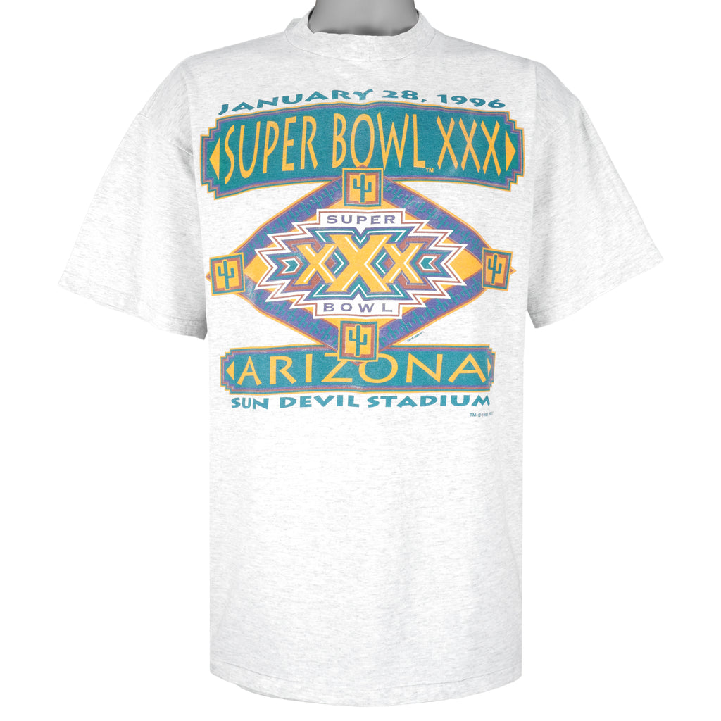 NFL (Logo 7) - Super Bowl 30th Champion Arizona T-Shirt 1996 X-Large Vintage Retro Football
