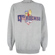 Vintage (Logo 7) - The Bob & Tom Rocks Indy Caricature Sweatshirt 1990s XX-Large Vintage Retro