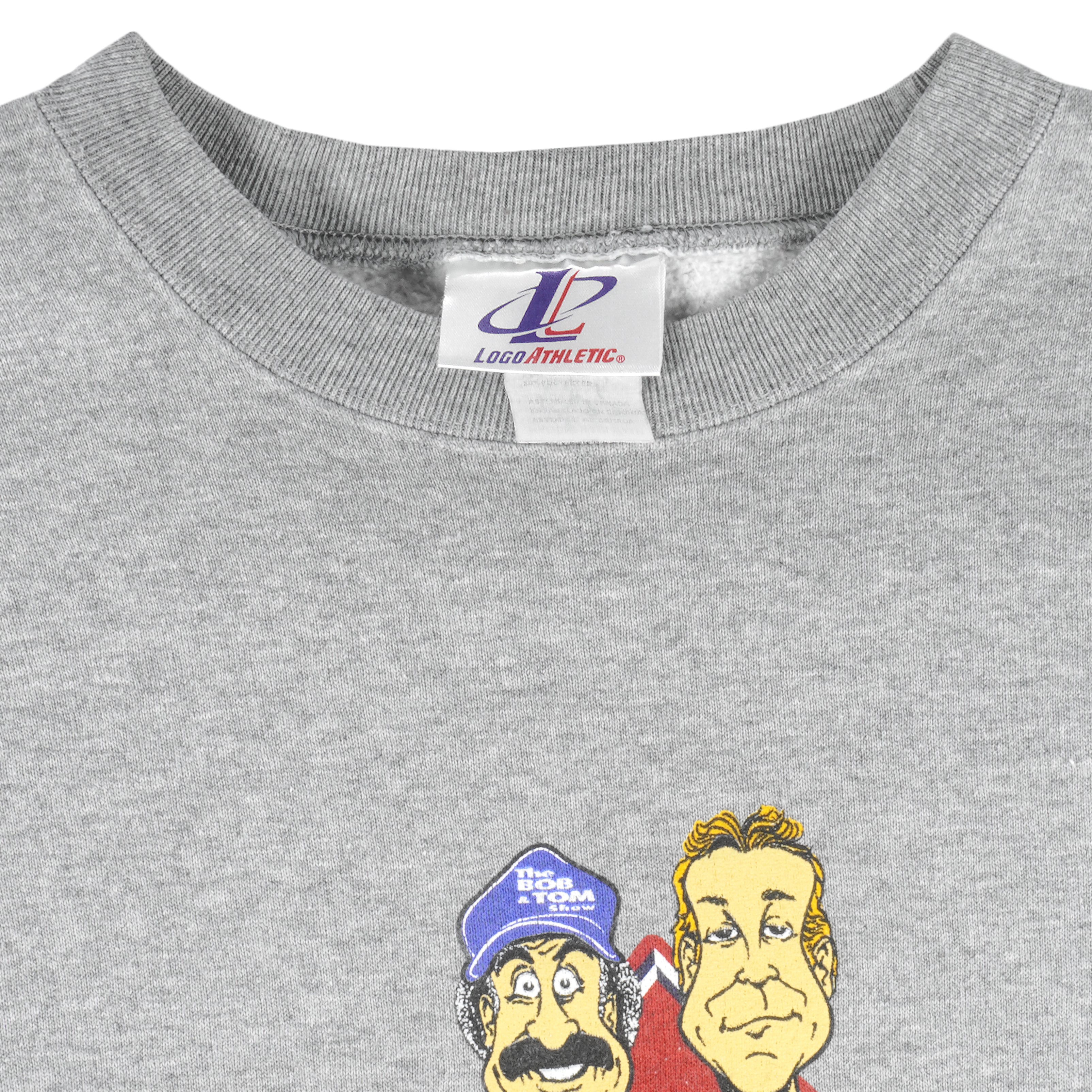 Vintage (Logo 7) - The Bob & Tom Rocks Indy Caricature Sweatshirt 1990s XX-Large Vintage Retro