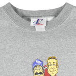 Vintage (Logo 7) - The Bob & Tom Rocks Indy Caricature Sweatshirt 1990s XX-Large Vintage Retro