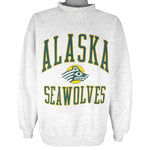 NCAA (Gear) - Alaska Anchorage Seawolves Hockey Crew Neck Sweatshirt 1990s X-Large Vintage Retro Hockey College