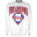 MLB (Nutmeg) - Philadelphia Phillies Crew Neck Sweatshirt 1990s Large