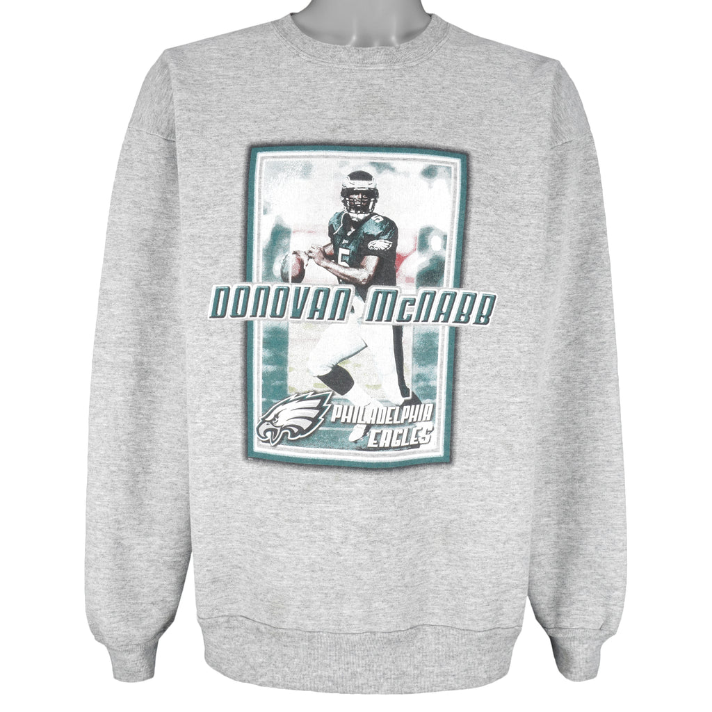 NFL (Players Inc) - Philadelphia Eagles Donovan McNabb Sweatshirt 1990s X-Large Vintage Retro Football