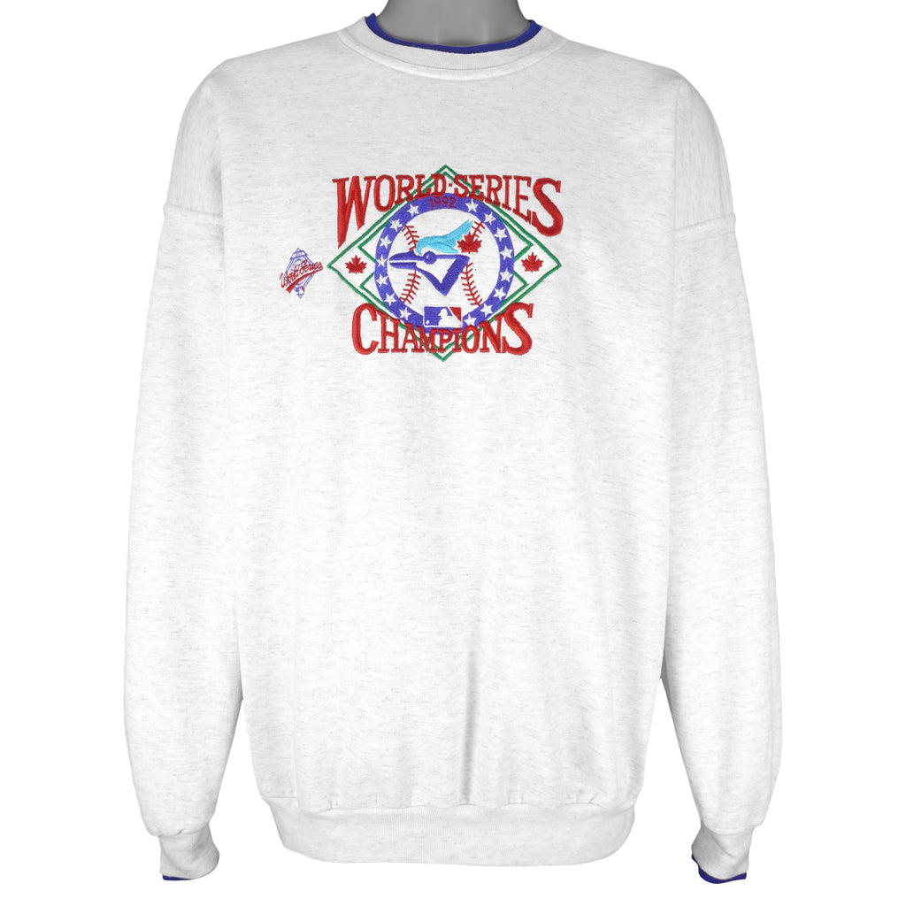 MLB (Kalson) - Toronto Blue Jays Embroidered Sweatshirt 1990s X-Large Vintage Retro Baseball