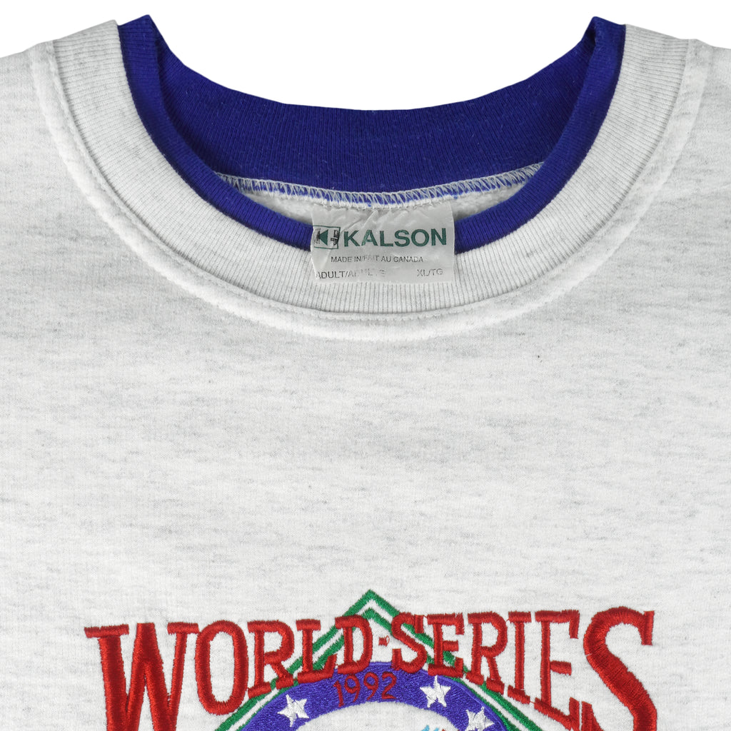 MLB (Kalson) - Toronto Blue Jays Embroidered Sweatshirt 1990s X-Large Vintage Retro Baseball