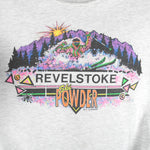 Vintage (Gildan) - Revelstoke Ski Powder Canada Crew Neck Sweatshirt Large Vintage Retro