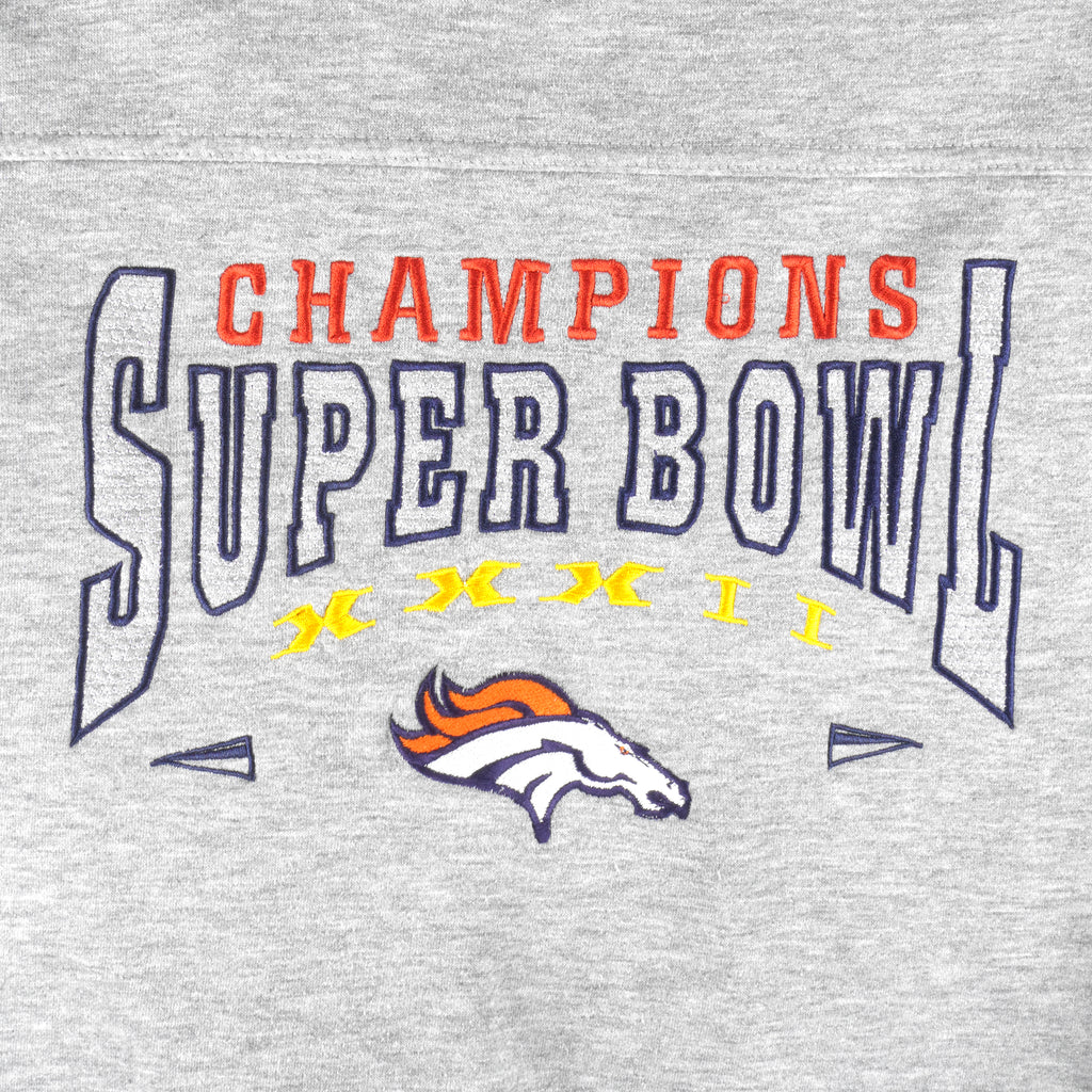 NFL (Lee) - Denver Broncos Super Bowl Champions Crew Neck Sweatshirt 1988 Medium Vintage Retro Football 