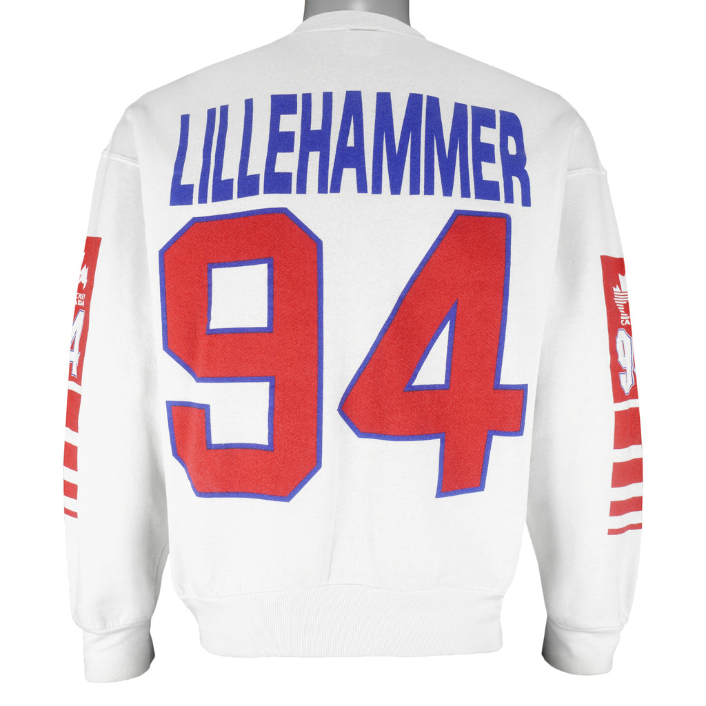 NHL (Ravens) - Hockey Canada Team Lillehammer Crew Neck Sweatshirt 1990s Large Vintage Retro Hockey