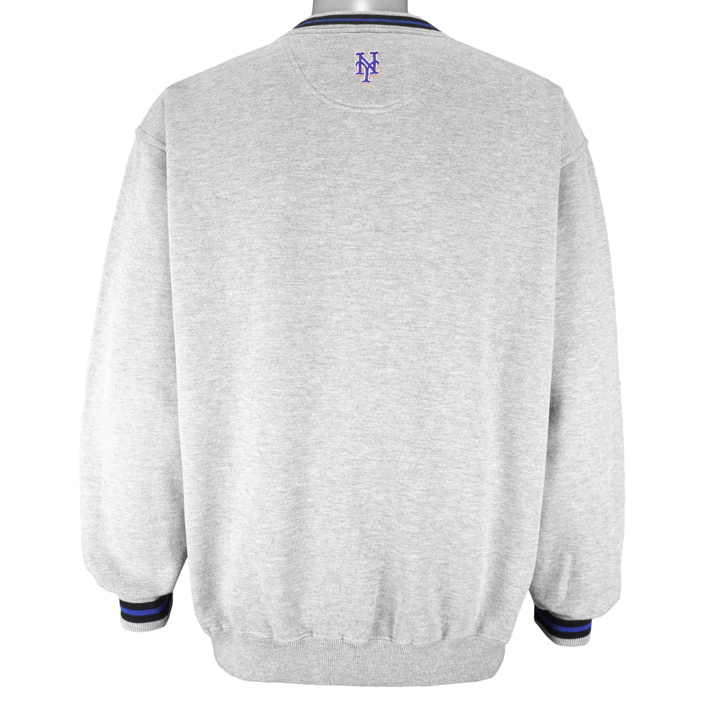 MLB (Lee) - New York Mets Embroidered Crew Neck Sweatshirt 1990s Large Vintage Retro Baseball