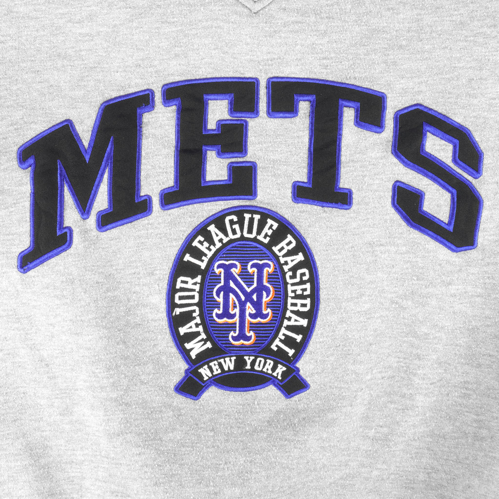 MLB (Lee) - New York Mets Embroidered Crew Neck Sweatshirt 1990s Large Vintage Retro Baseball