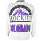 MLB (Tultex) - Colorado Rockies Crew Neck Sweatshirt 1995 Large Vintage Retro Baseball