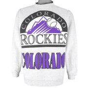 MLB (Tultex) - Colorado Rockies Crew Neck Sweatshirt 1995 Large Vintage Retro Baseball