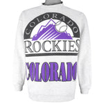 MLB (Tultex) - Colorado Rockies Crew Neck Sweatshirt 1995 Large Vintage Retro Baseball