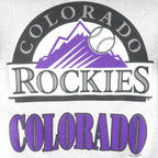 MLB (Tultex) - Colorado Rockies Crew Neck Sweatshirt 1995 Large Vintage Retro Baseball