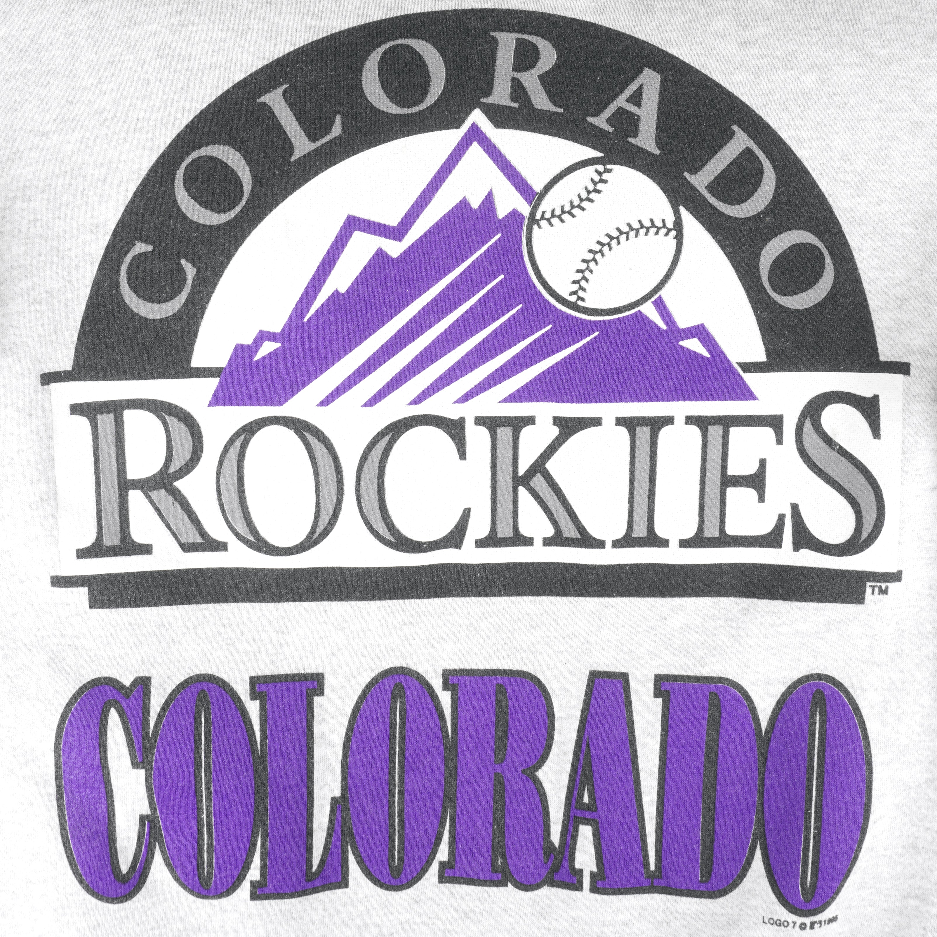 MLB (Tultex) - Colorado Rockies Crew Neck Sweatshirt 1995 Large Vintage Retro Baseball