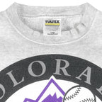 MLB (Tultex) - Colorado Rockies Crew Neck Sweatshirt 1995 Large Vintage Retro Baseball
