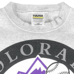 MLB (Tultex) - Colorado Rockies Crew Neck Sweatshirt 1995 Large Vintage Retro Baseball