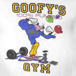 Disney - Goofy's Gym 100% Pumped Crew Neck Sweatshirt 1990s Large Vintage Retro