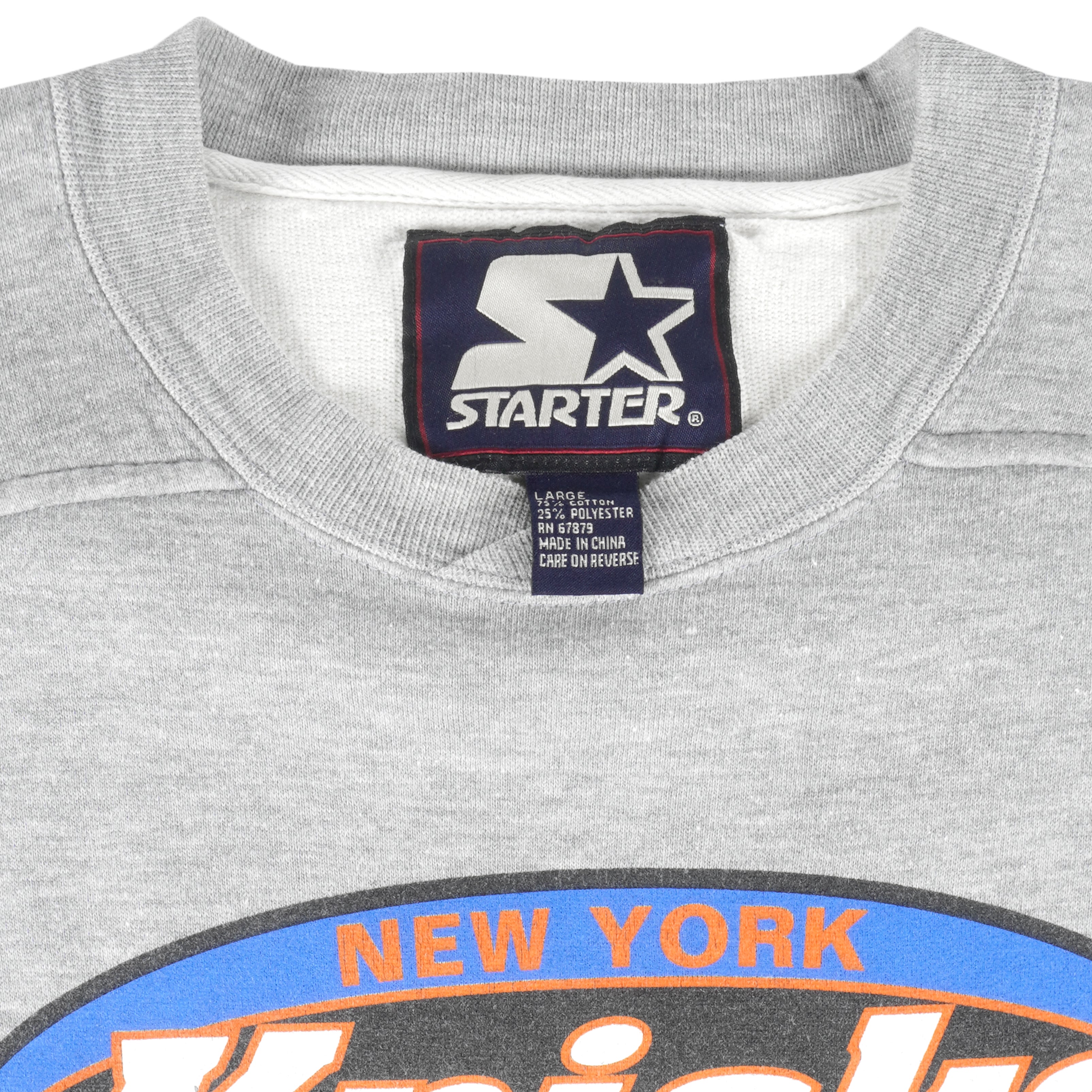 Starter - New York Knicks Crew Neck Sweatshirt 1990s Large Vintage Retro Basketball
