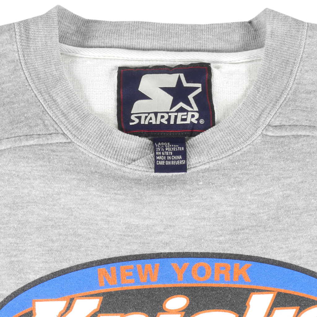 Starter - New York Knicks Crew Neck Sweatshirt 1990s Large Vintage Retro Basketball