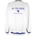 NHL (Logo Athletic) - New York Rangers Embroidered Crew Neck Sweatshirt 1990s XX-Large Vintage Retro Hockey