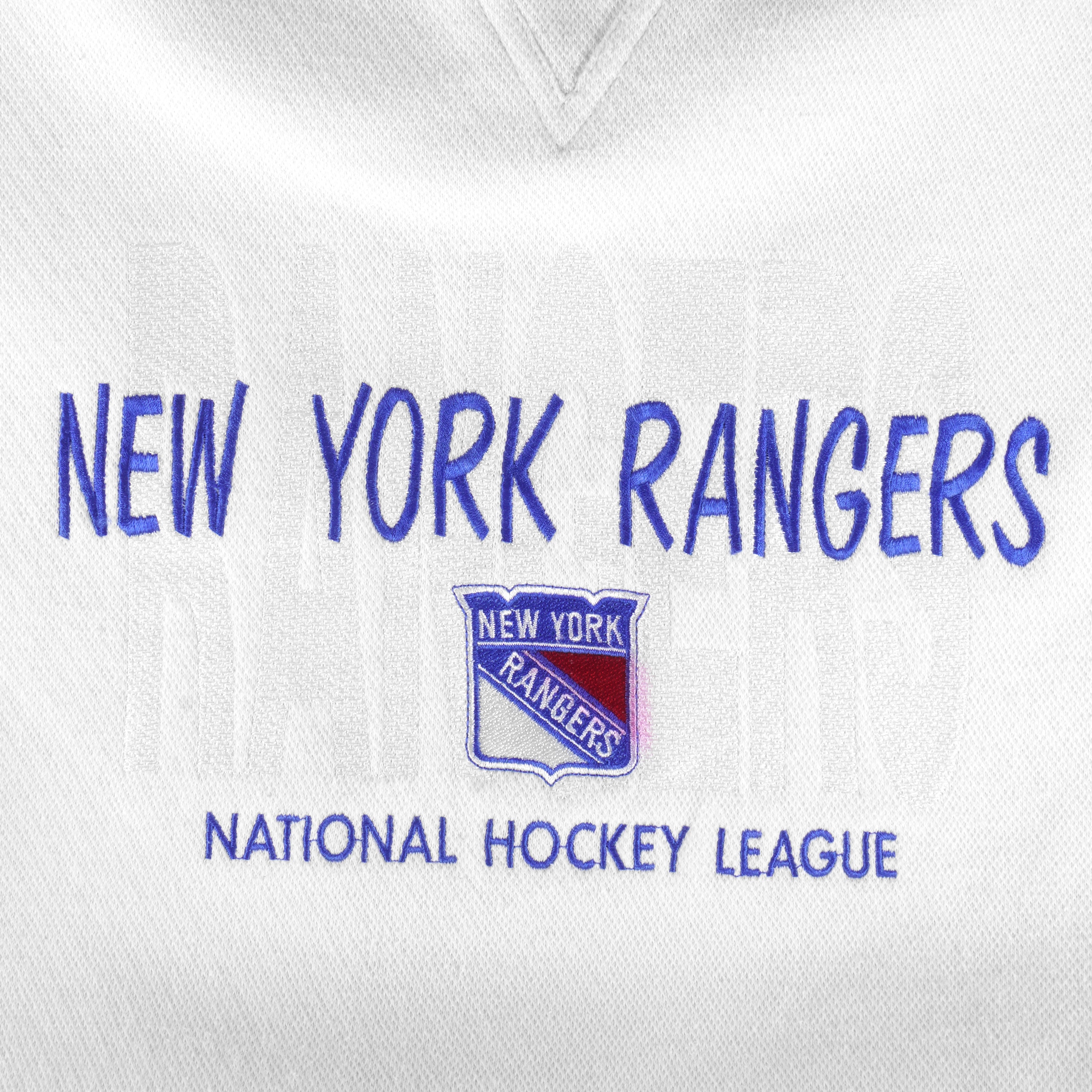NHL (Logo Athletic) - New York Rangers Embroidered Crew Neck Sweatshirt 1990s XX-Large Vintage Retro Hockey