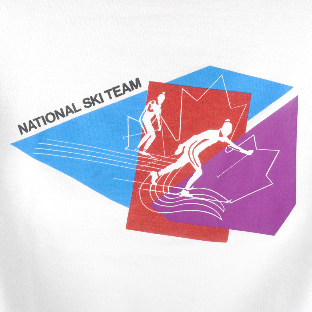 Vintage - Canada National Ski Team Crew Neck Sweatshirt 1990s X-Large Vintage Retro