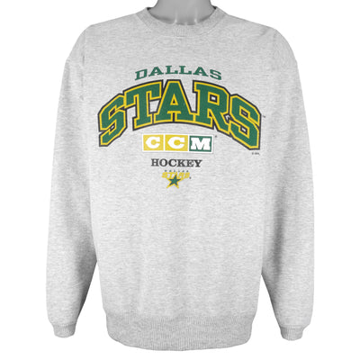 NHL (CCM) - Dallas Stars Crew Neck Sweatshirt 1990s Large
