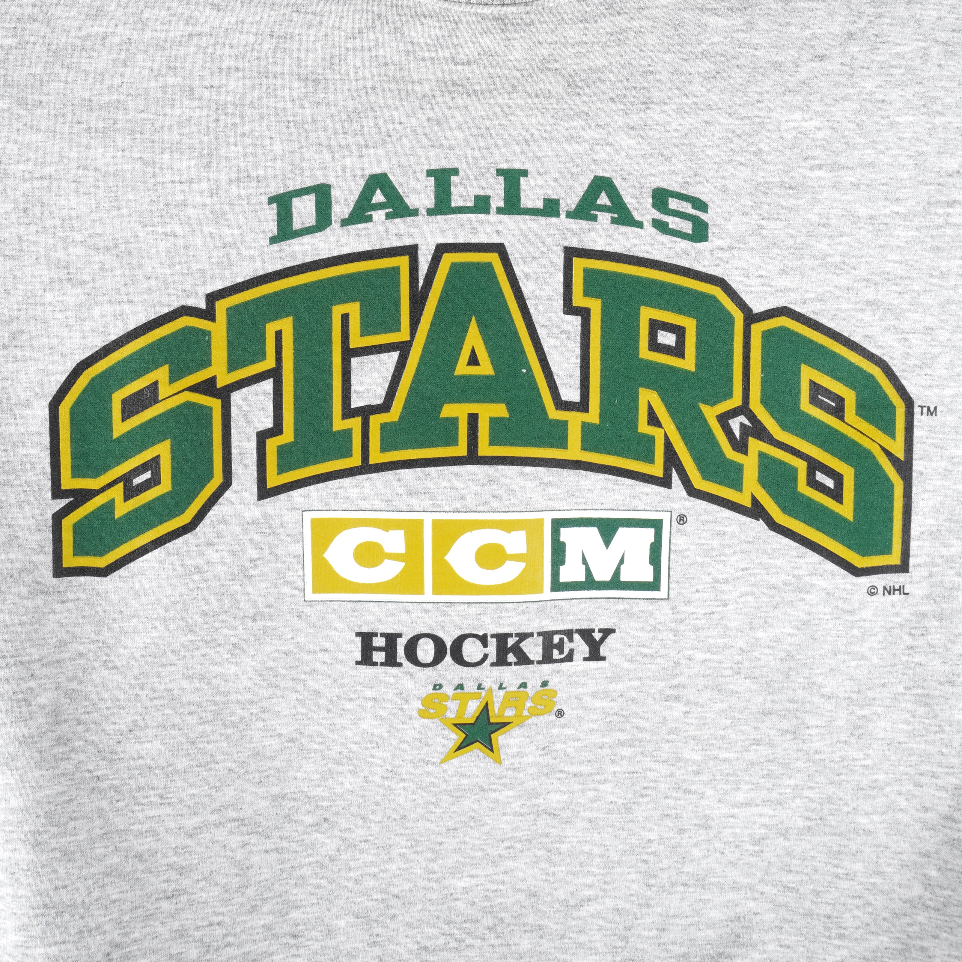 NHL (CCM) - Dallas Stars Crew Neck Sweatshirt 1990s Large vintage Retro Hockey