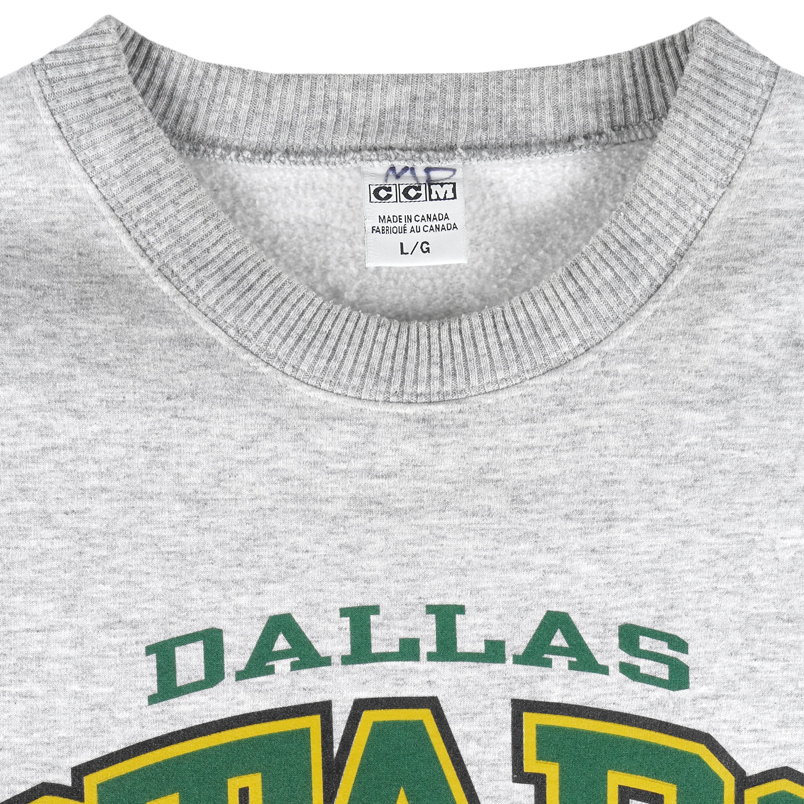 NHL (CCM) - Dallas Stars Crew Neck Sweatshirt 1990s Large vintage Retro Hockey