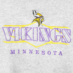 NFL (Logo Athletic) - Minnesota Vikings Embroidered Sweatshirt 1990s Large vintage Retro Football