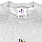 NFL (Logo Athletic) - Minnesota Vikings Embroidered Sweatshirt 1990s Large vintage Retro Football