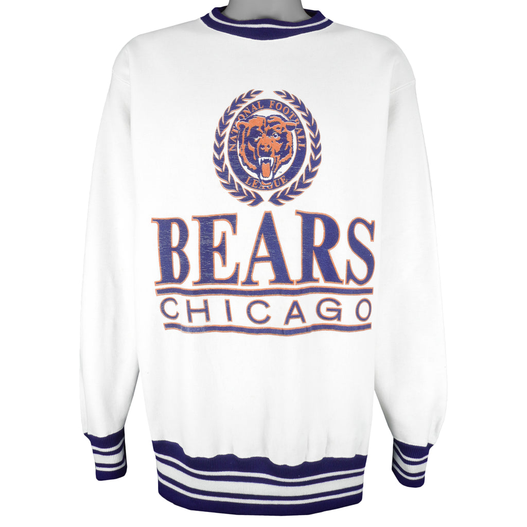 NFL (Logo 7) - Chicago Bears Crew Neck Sweatshirt 1990 X-Large Vintage Retro Football
