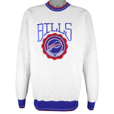 NFL (Legends) - Buffalo Bills Embroidered Crew Neck Sweatshirt 1990s Medium